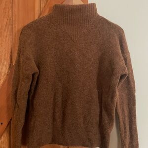 Madewell Deep Orange/Brown Turtleneck Sweater